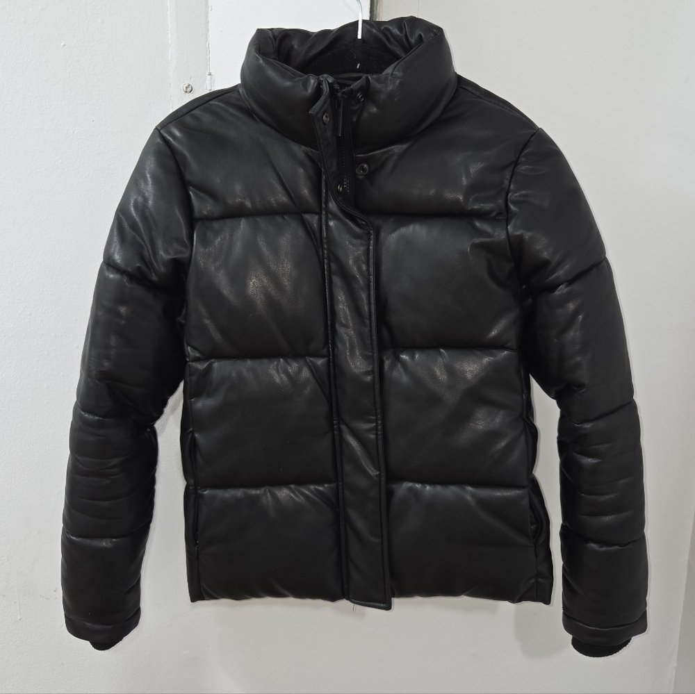 Marc New York Faux Leather Puffer Jacket